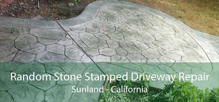 Random Stone Stamped Driveway Repair Sunland - California