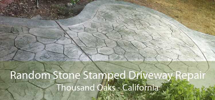 Random Stone Stamped Driveway Repair Thousand Oaks - California