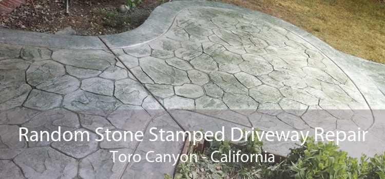 Random Stone Stamped Driveway Repair Toro Canyon - California
