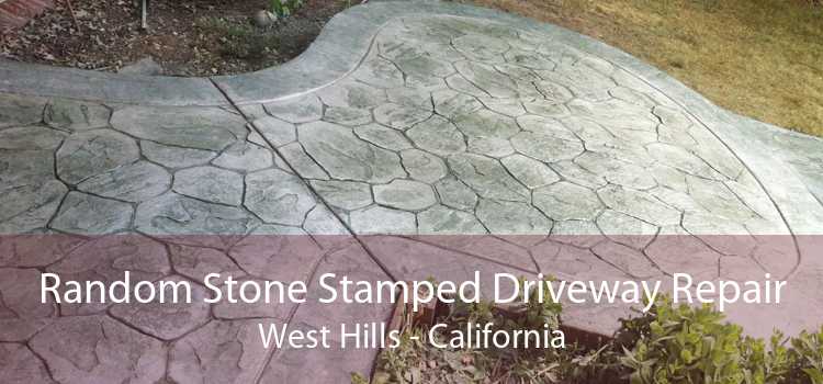 Random Stone Stamped Driveway Repair West Hills - California