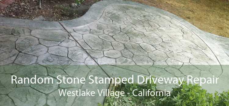 Random Stone Stamped Driveway Repair Westlake Village - California