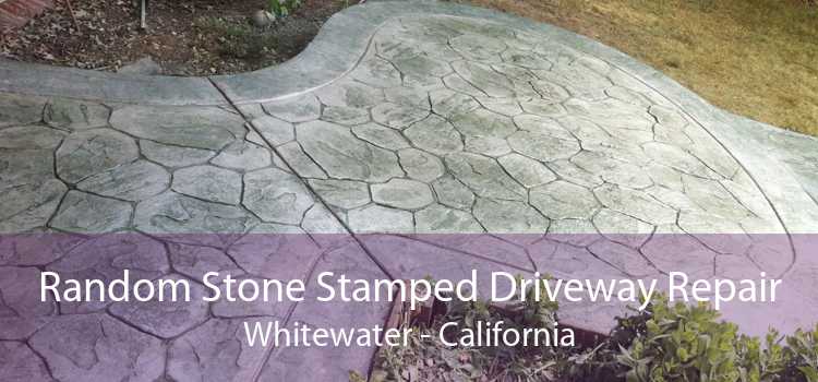 Random Stone Stamped Driveway Repair Whitewater - California