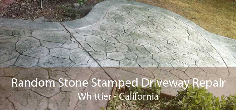 Random Stone Stamped Driveway Repair Whittier - California