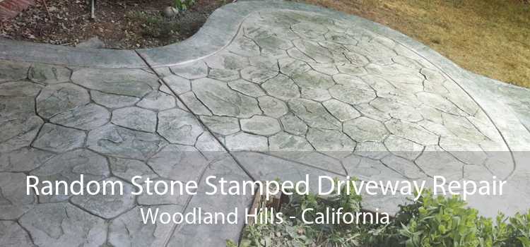 Random Stone Stamped Driveway Repair Woodland Hills - California