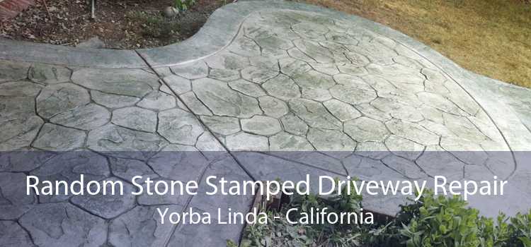 Random Stone Stamped Driveway Repair Yorba Linda - California