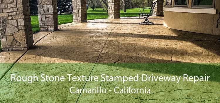 Rough Stone Texture Stamped Driveway Repair Camarillo - California