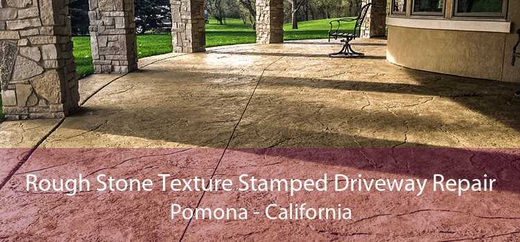 Rough Stone Texture Stamped Driveway Repair Pomona - California