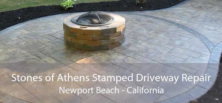 Stones of Athens Stamped Driveway Repair Newport Beach - California