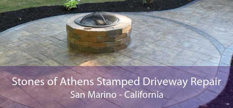 Stones of Athens Stamped Driveway Repair San Marino - California