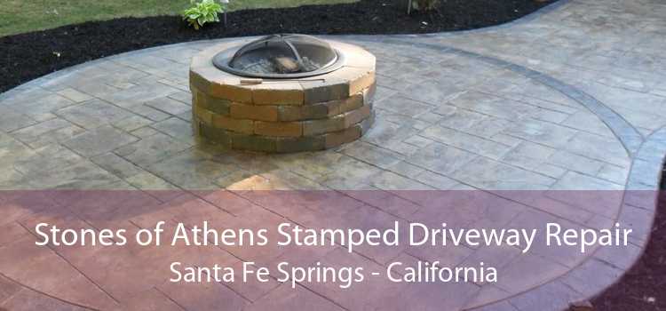 Stones of Athens Stamped Driveway Repair Santa Fe Springs - California