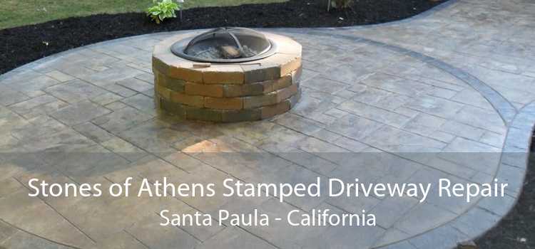 Stones of Athens Stamped Driveway Repair Santa Paula - California