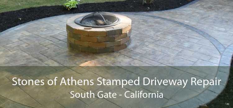 Stones of Athens Stamped Driveway Repair South Gate - California