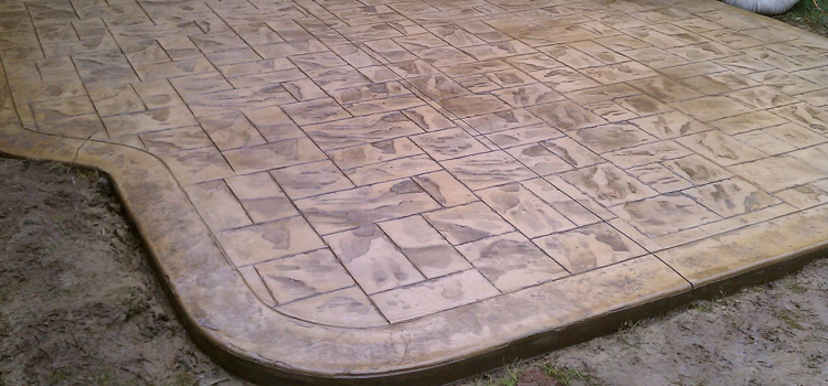 Fractured Cyprus Slate Stamped Driveway Resurfacing Cathedral City